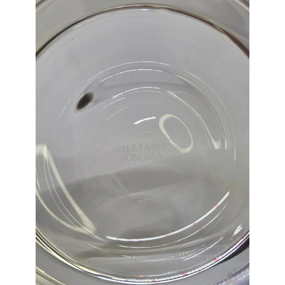 Set of 4 Williams Sonoma Double Old Fashioned Lowball Tumbler Crystal Glasses